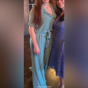 BCBGeneration Green Button Down Shirt and pant set